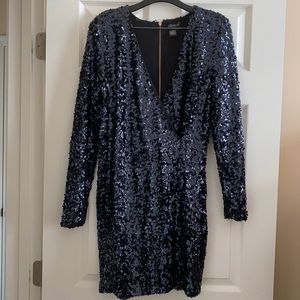 Venus dark blue size large sequin dress